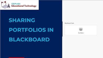 Sharing Portfolios in Blackboard