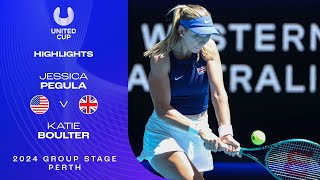 Jessica Pegula v Katie Boulter Highlights | United Cup 2024 Group C