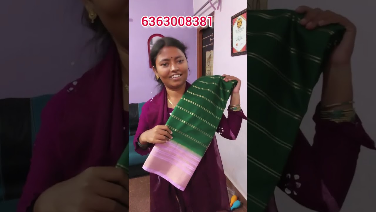 🥰Semi mysore silk saree viral colour combination booking number 👇 6363008381 