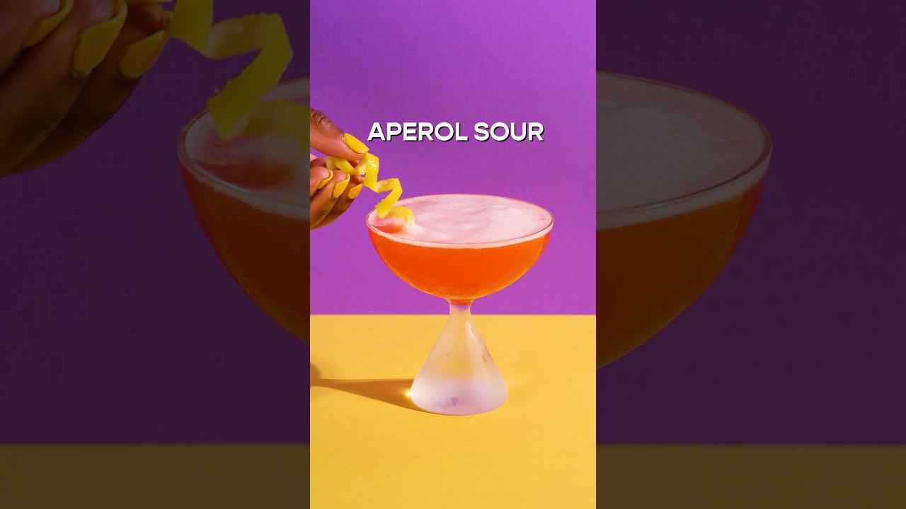 How to Make an Aperol Sour ✨ #recipe #cocktailrecipes #cocktails