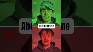 Bro vs Pro Abendroutine #Leistungsschläfer #schlafen