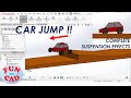 Learn Realistic speed CAR JUMP with working SUSPENSION using SolidWORKS | MOTION Animation tutorial