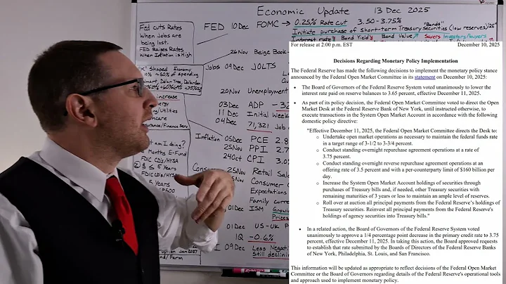 What Did the FED Just Do and Why - Economic Update 13 Dec 2025
