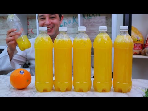 وداعا لعصير المحلات طريقة سحرية اقتصادية لتحضير 4 لتر من عصير البرتقال اللذيذ