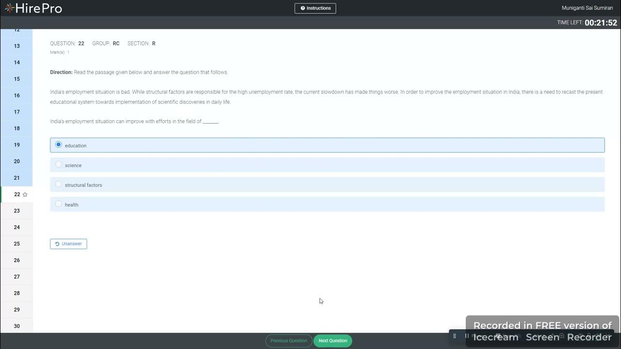 Amazon vcs assessment test MCQ in 5 minutes Versant amazon 