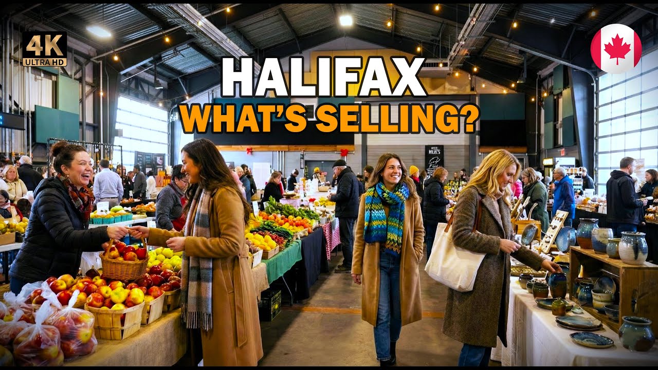 Magical Halifax Seaport Farmers Market 4K Winter Walk 2025 | What's Inside?🇨🇦