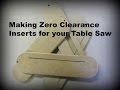 Making Zero Clearance Inserts Making Zero Clearance Inserts