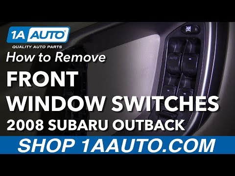 How To Replace Front Power Window Switch 04-09 Subaru Outback