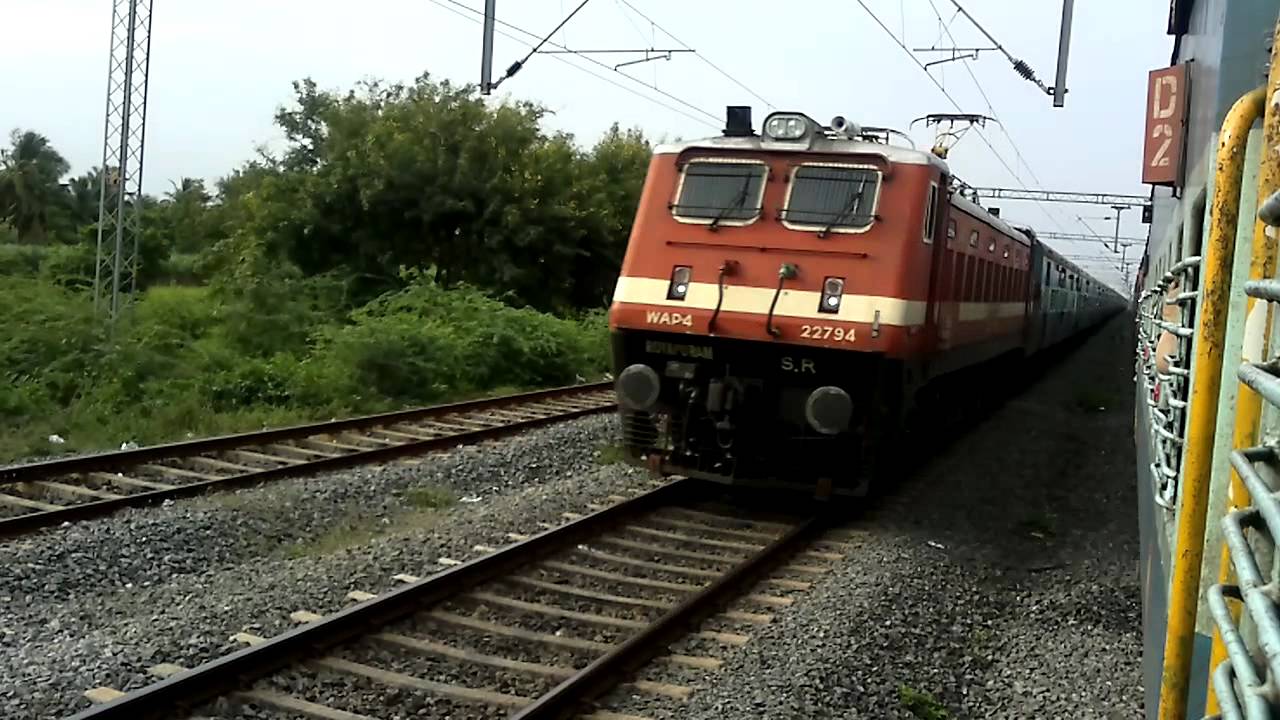 Vaigai express with good speed.mp4 YouTube