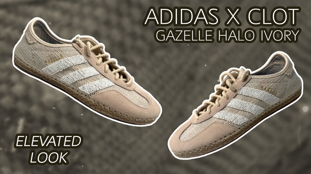 ★人気★ Adidas x Clot GAZELLE Halo INDOOR スニーカー 2024 Adidas x Clot Gazelle by Edison Chen Halo Ivory Review