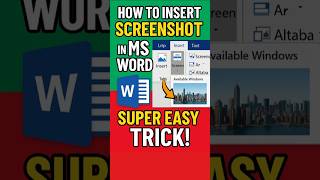 How to Insert Screenshot in MS Word – Super Easy Trick! | Add Screenshot to Word Docs #learnmsword