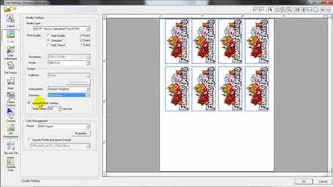 Versaworks 101   Job Settings   Quality