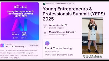 YEPS 2025 (Seattle Tech Week)  CertifiAI.com - Protecting Digital Identity through AI Detection