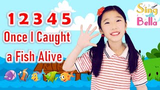 12345 Once I Caught a Fish Alive with Lyrics and Actions | Kids Nursery Rhyme by Sing with Bella screenshot 3