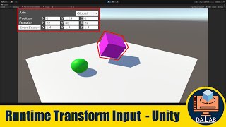 Object Selection and Transform with UI Input Field at Runtime in Unity - Short Version
