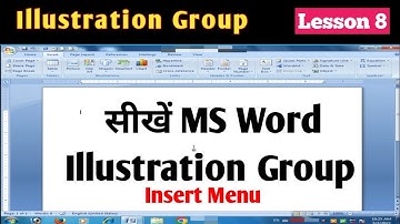 Illustration Group In MS Word Insert Menu || सीखें इंसर्ट मेनू में इलस्ट्रेशन ग्रुप #computerpur