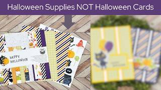 Everyday Cards made with Halloween Supplies | 6x6 Paper without Scraps