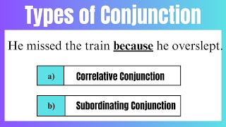 Conjunction and its types Quiz