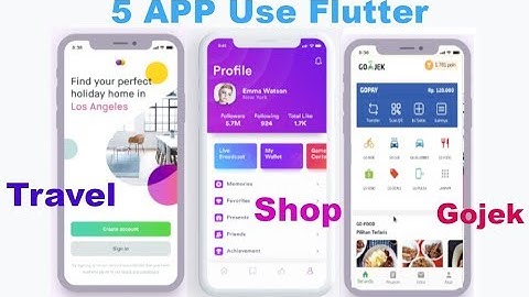 Flutter - Make 5 APP as Gojek, Travel  and Others