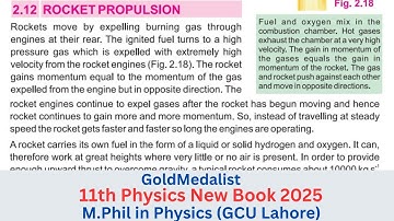 11Th Class Physics New Book 2025 PCTB | Rocket Propulsion | Unit 2 Force & Motion
