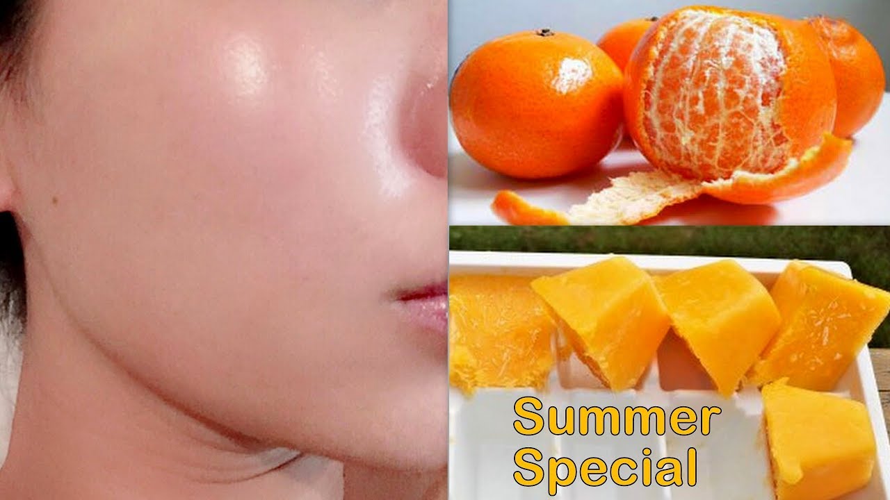 Orange Facial Ice Cubes For Skin Whitening,Dark Spots, Blemish, Suntan,Pimples and Acne YouTube