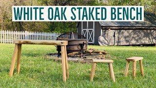 Green Wood Staked Bench | Hand Tool Woodworking