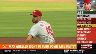 Pardon The Interruption | Tony reacts to MLB: Phillies’ Zack Wheeler declines All-Star Game invite
