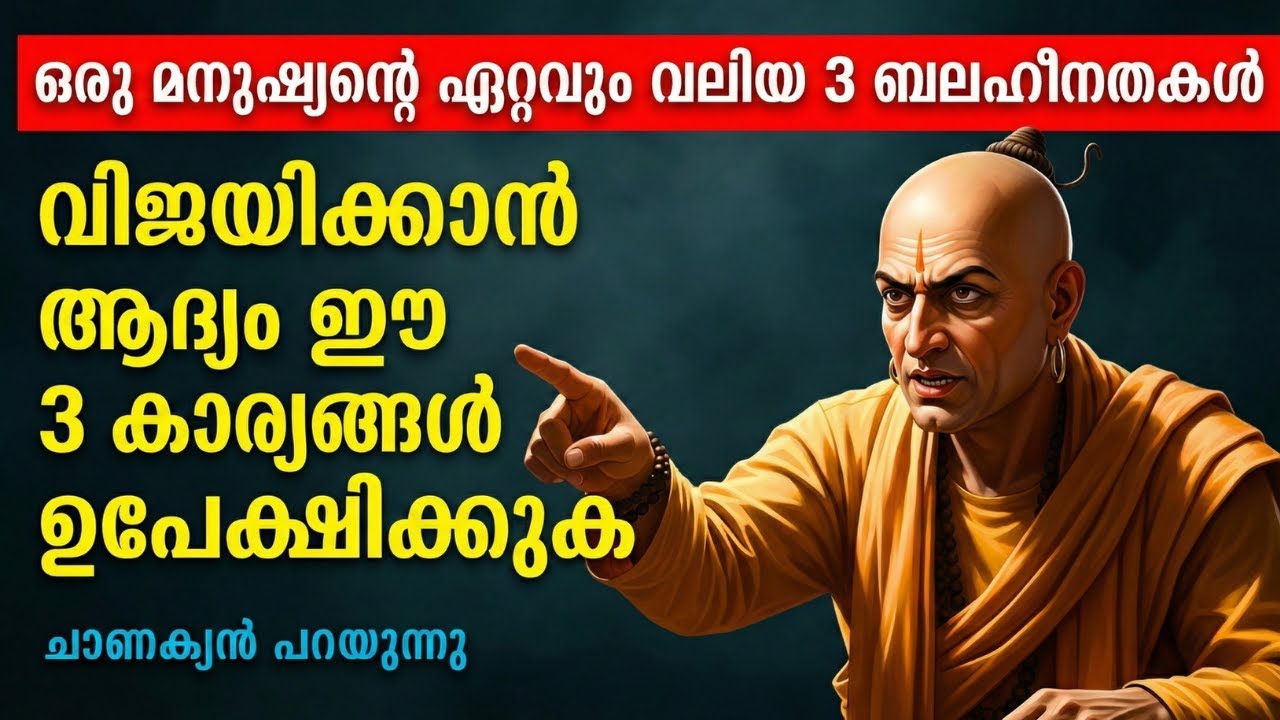 വിജയിക്കാൻ ആദ്യം ഈ 3 കാര്യങ്ങൾ ഉപേക്ഷിക്കുക﻿ | Chanakya Niti