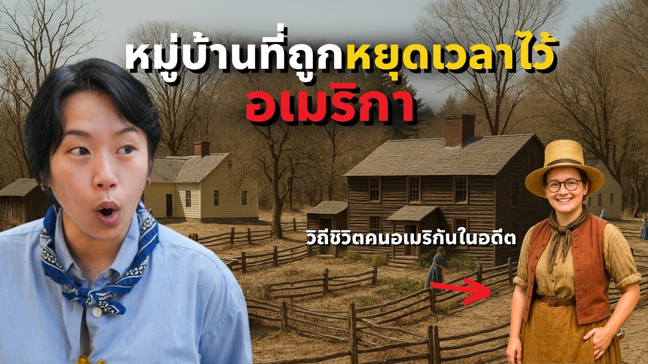ชนบทอเมริกา! ชีวิตในเมืองที่มีอายุมากกว่าประเทศอเมริกา! Sturbridge, MA