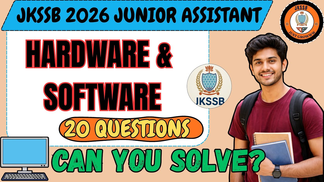 Lecture 2: Hardware and Software  | JKSSB Junior Assistant Computer #jkssb
