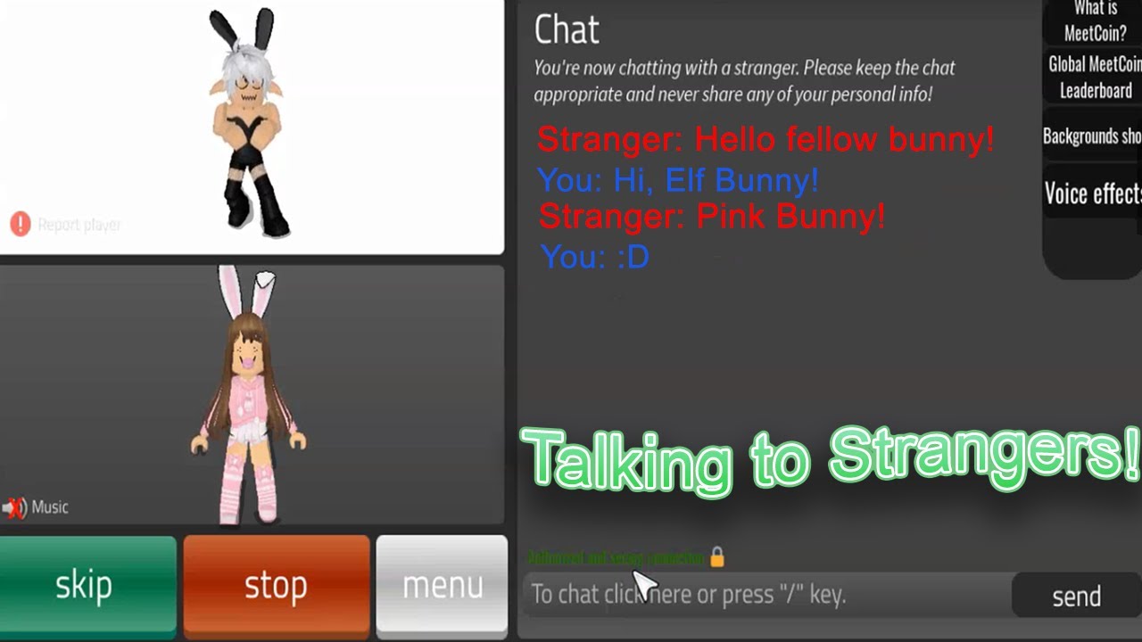 Ro Meet Script Talking to strangers in Ro-meet | ROBLOX - YouTube