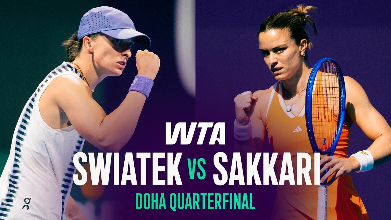 Iga Swiatek vs. Maria Sakkari | 2026 Doha Quarterfinals | WTA Match Highlights