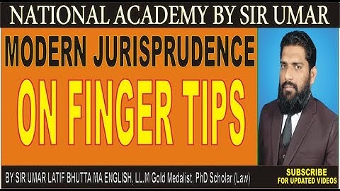MODERN JURISPRUDENCE ON FINGER TIPS
