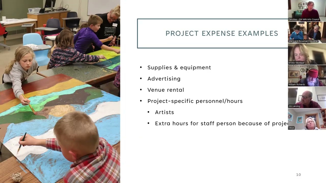 Requesting Operating Expenses in Art Project Grants