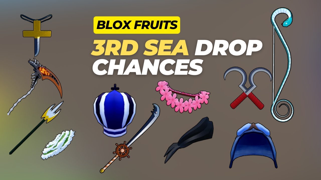 Chance de DROP de Cada ITEM do SEA 3 no Blox Fruits #bloxfruits #roblo