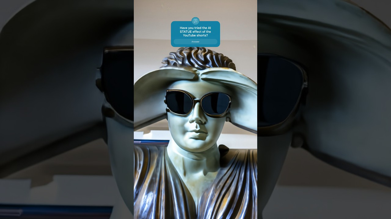 Have you tried the AI STATUE effect of the YouTube shorts? 🗿🗽