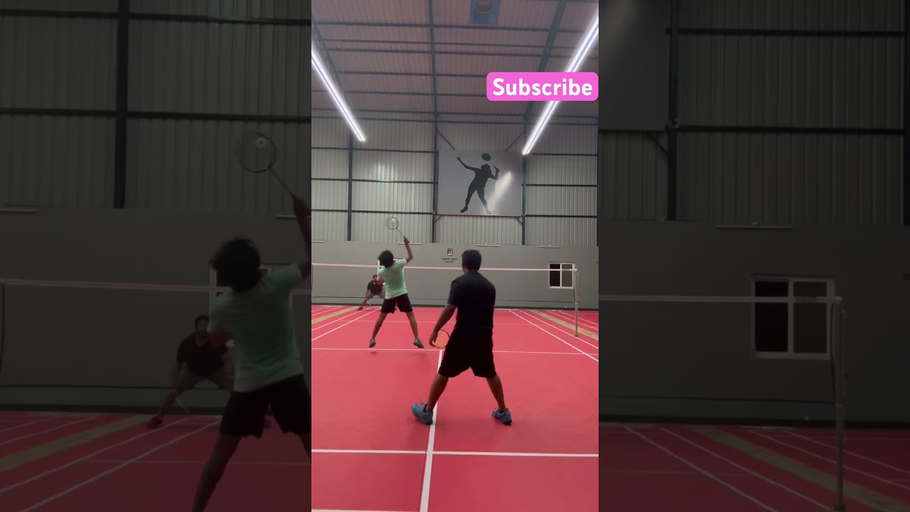 My partner played only one point Serve and attack attack attack men’s doubles badminton 