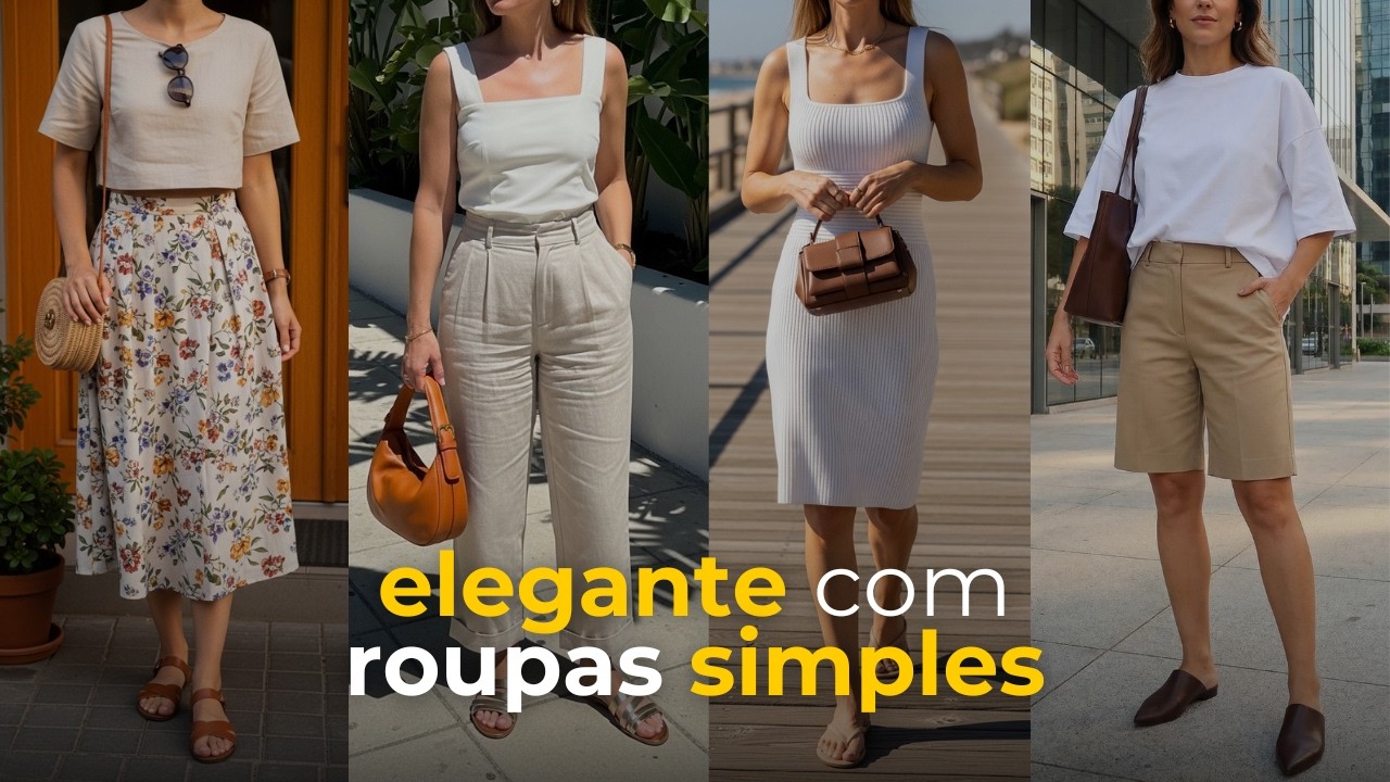 17 Looks ELEGANTES Com Roupas SIMPLES.