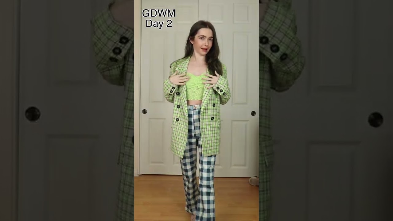 Let's style these bold plaid pants! GDWM Day 2