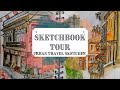 FIRST COMPLETED SKETCHBOOK tour // travel &amp; urban sketching // ink &amp; watercolour