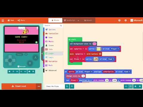 Making a Game through Arcade MakeCode!