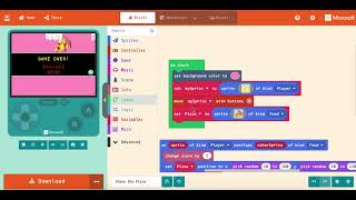 Making a Game through Arcade MakeCode! screenshot 1