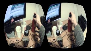 Mirrorshades camera test w/ 2.1mm lenses [Oculus Rift, 2x PlayStation Eye cameras, Unity]