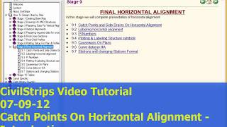 07_09_12 Catch Points On Horizontal Alignment   Introduction