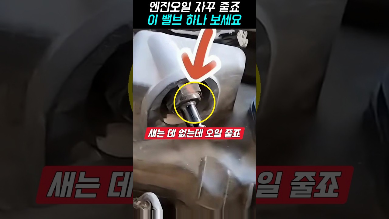 엔진오일이 자꾸 줄고 연비까지 나빠졌다면, 엔진 위 PCV 밸브부터 보세요