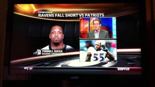 Terrell Suggs Calls Skip Bayless a Douchebag on ESPN First Take