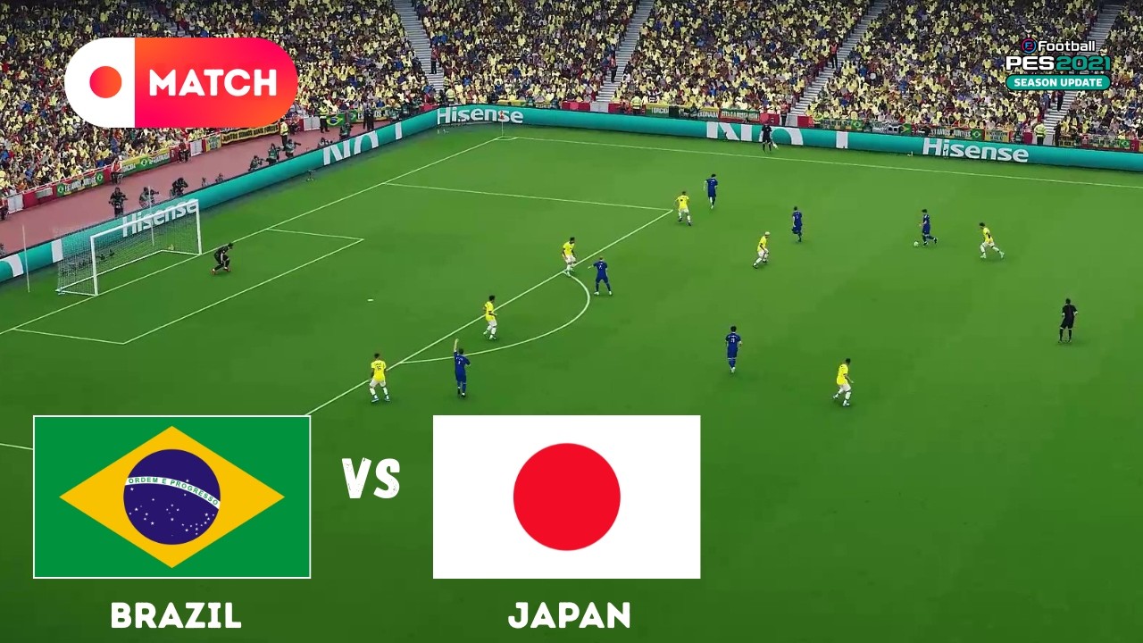 BRAZIL vs JAPAN | World Cup 2026 Match Simulation | eFootball PES 21 Gameplay