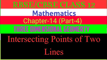 Intersecting Points of two Lines in 3 D