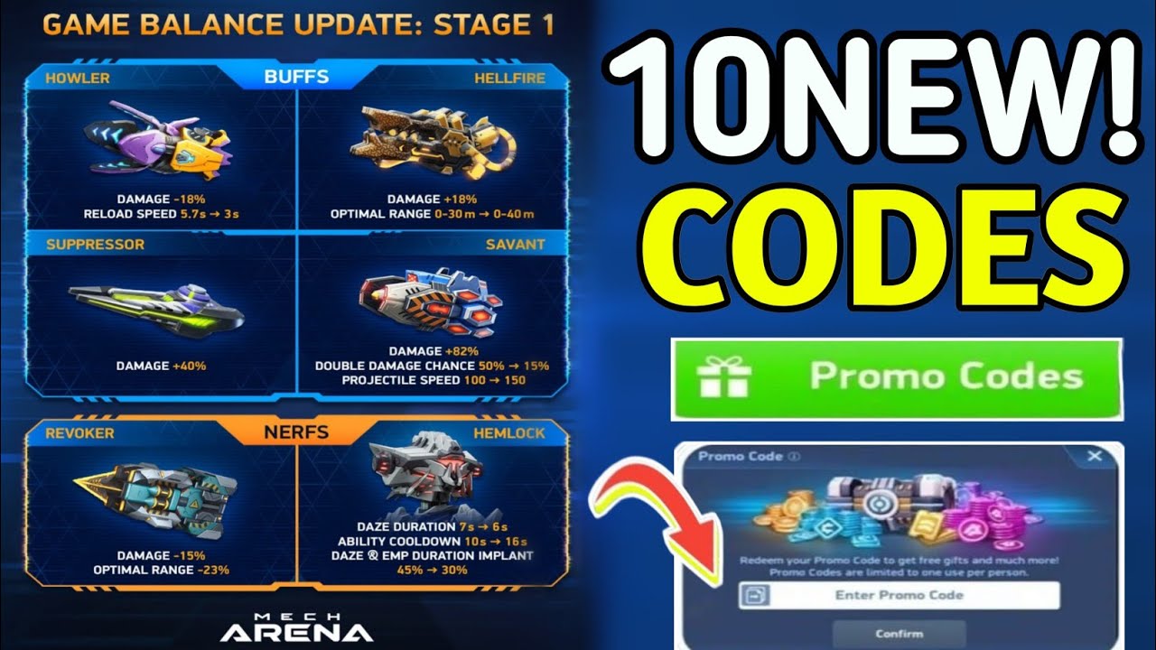 Mech Arena Promo Codes November 2025