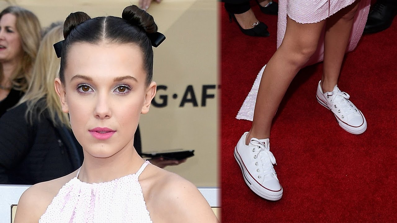 Millie Bobby Brown Rocks Converse On 2018 Sag Awards Red Carpet